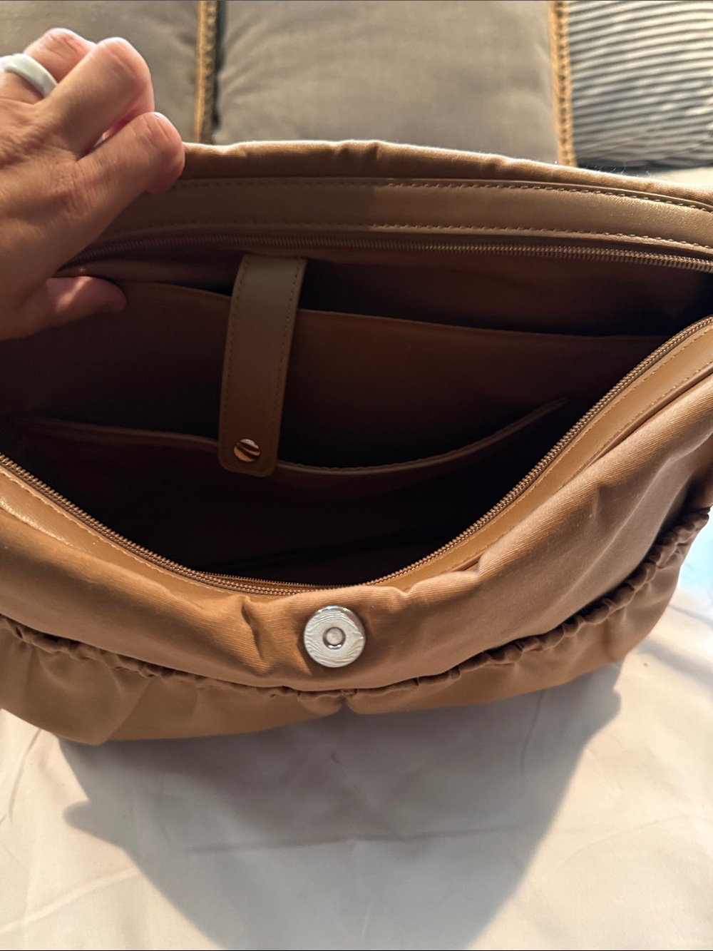 Calpak Tote Bag in Camel - Picture 5 of 7